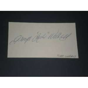  1923 As Rube Walberg Signed Index Card JSA (d.1978)   MLB 