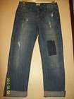 Guess Junior Distressed Cropped Denim Jeans 32 NWT  