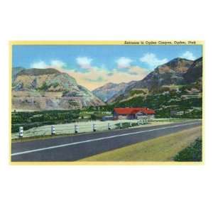  Ogden, Utah, View of the Entrance to Ogden Canyon Giclee 