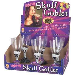 Halloween Party Light Up Skull Goblet Glass Plastic Cup  