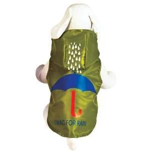  Waghearted I Wag for Rain Raincoat   Green   Medium Pet 