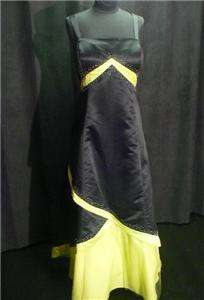 NEW PLUS SIZE LIME/BLACK PROM DRESS EVENING GOWN 20  