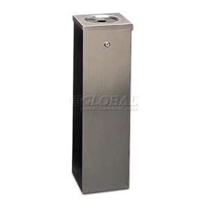 Flat Top Tower Outdoor Ashtray Stainless Steel