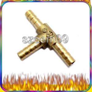 Brass Barb Tee T Fitting 1/4 ID Hose Air Water Fuel  