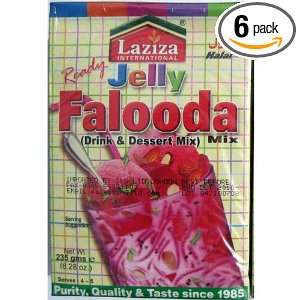 Laziza Falooda Mix Jelly, 235 Gram Boxes (Pack of 6)  