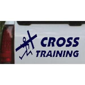 Navy 34in X 16.0in    Cross Training Christian Car Window Wall Laptop 