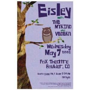  Eisley Boulder Colorado Original Concert Poster MINT