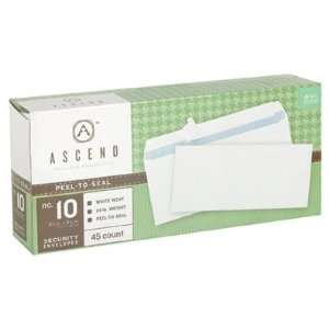  Ascend #10 Business Envelopes, 30% Recycled, Peel N Seal 