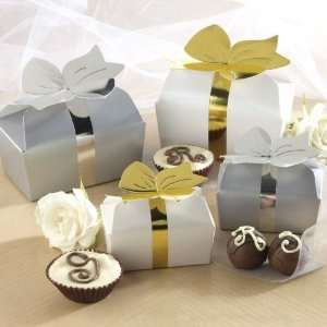 Glazed Pecan Silver Bow Box, 25 Favors Grocery & Gourmet Food