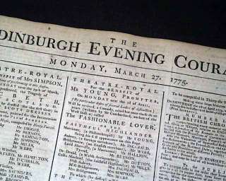 AMERICA DEATH WARRANT King George III 1775 UK Newspaper Report from 