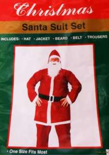   Santa Claus Costume Adult One Size Fit Most NEW 015381221975  