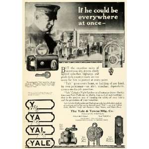  1920 Ad Yale & Towne Manufacturing Locks Police Officer 