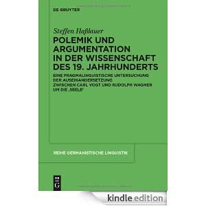 Polemik und Argumentation in der Wissenschaft des 19. Jahrhunderts 