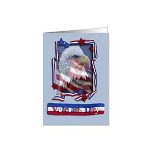 Veterans Day, Patriotic Eagle of Red, White, and Blue Card