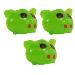  Splat Ball Novelty Squishy Toy Green Pig Pack of 3 