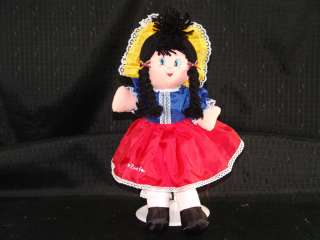 Handmade Venezuela Plush Dancer Girl Plush Doll Toy  