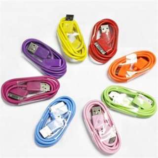 Colorful USB Data Sync Cable Charger for iPod i Phone 4 4S i Pad 