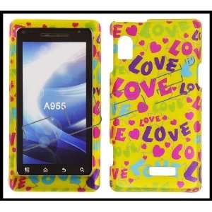  Hard Shell Cover Case Love Words Design + Clear Screen Protector