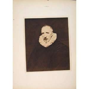  Portrait Gevartius Antony Vandyck Sepia Style Old Print 