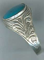 Genuine Nishapur Iranian Persian Turquoise Feroza Ring  