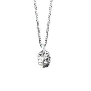   Silver Finish Adversa Virtute Repello Locket with Dove, 18 Jewelry