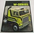 Ford W Series Trucks 1974 75 USA Market Sales Brochure  