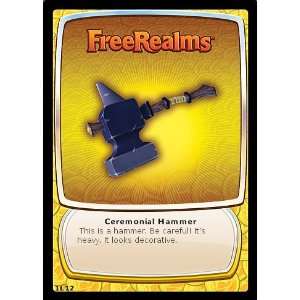    Ceremonial Hammer Free Realms Virtual Reward Card 