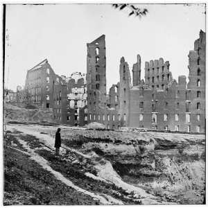   ,Virginia. Ruined buildings in the burnt district