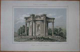 1848 print CIRCULAR TEMPLE, BAALBEK, LEBANON (#16)  