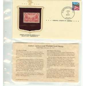Historic Stamps of America Andrew Jackson and Winfield Scott Stamp 