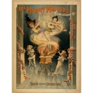    Poster The Merry Maidens Burlesque Co. 1897