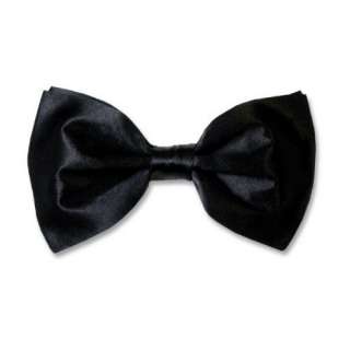    BOWTIE 100% SILK Solid BLACK Bow Tie Tuxedo Ties BowTies Clothing