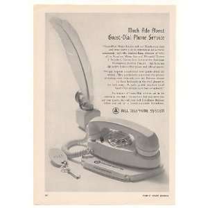  1964 Bell Telephone Hotel Guest Dial Phone Service Print 