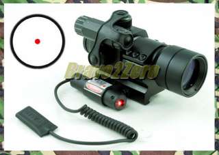 Aimpoint CompM2 Style Red Green Dot Sight + Red Laser Aim with 