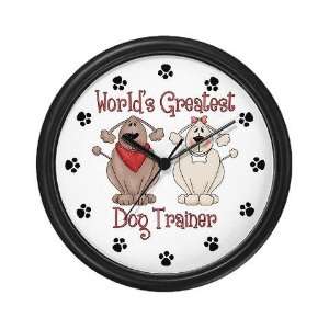  Worlds Greatest Dog Trainer Pets Wall Clock by  