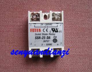 Solid state relay SSR 25A out 3 32V input DC 24 380V AC  