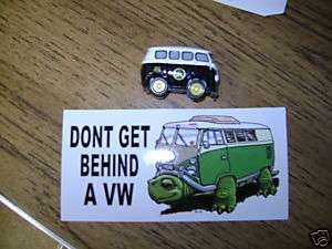 Dont Get Behind A VW split window Bus Bumper Sticker  