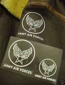 ARMY AIR FORCES DECAL for A 2 Civilian Version leather flight jacket 