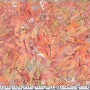  45 Wide Hand Dyed Batik Tulip Peach Fabric By The Yard 