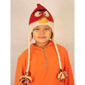 Angry Bird Pilot Ski Animal Cap / Hat with Fleece Lined Hand Made In 