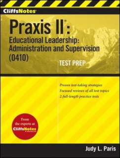 CliffsNotes Praxis II Educational Leadership Administration and 