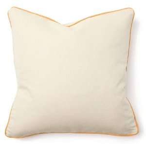  Bohemian Chic Solid Off White with Yellow Welt Pillow 