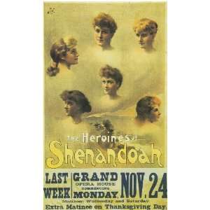  Heroines Of Shenandoah, The Poster Broadway Theater Play 