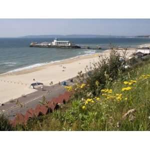 Bournemouth Pier and Beach, Poole Bay, Dorset, England, United Kingdom 