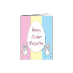  Happy Easter Babysitter Cute Bunnies Card Health 