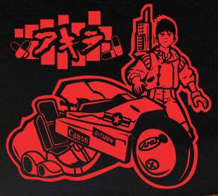 Anime manga Akira kaneda bike movie film red shirt new  