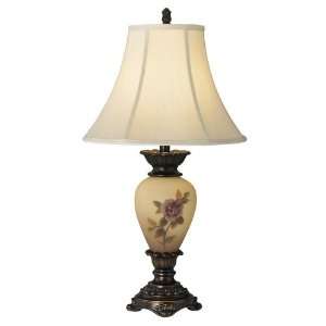  Victorian Tea Stain Floral Table Lamp