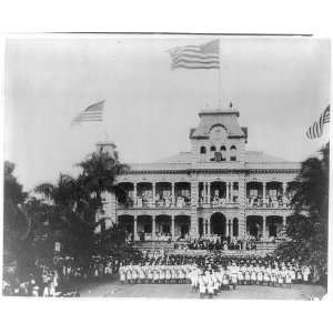  Annexation ceremony,Iolani Palace,1898,Hawaiian Islands 