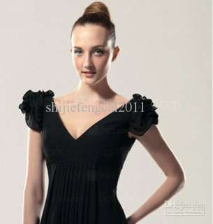 Exquisite Prom Dresses Chiffon Sheath Short sleeve Formal gowns 