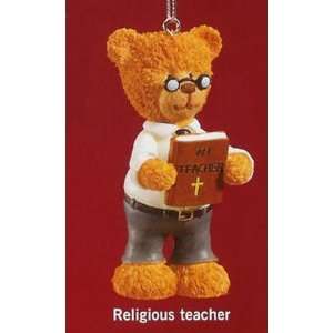 RUSS Very Beary Religious Teacher Christmas Ornament #32008  
